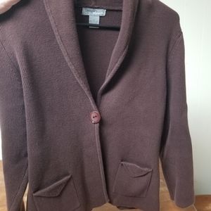 Women's size large brown button sweater